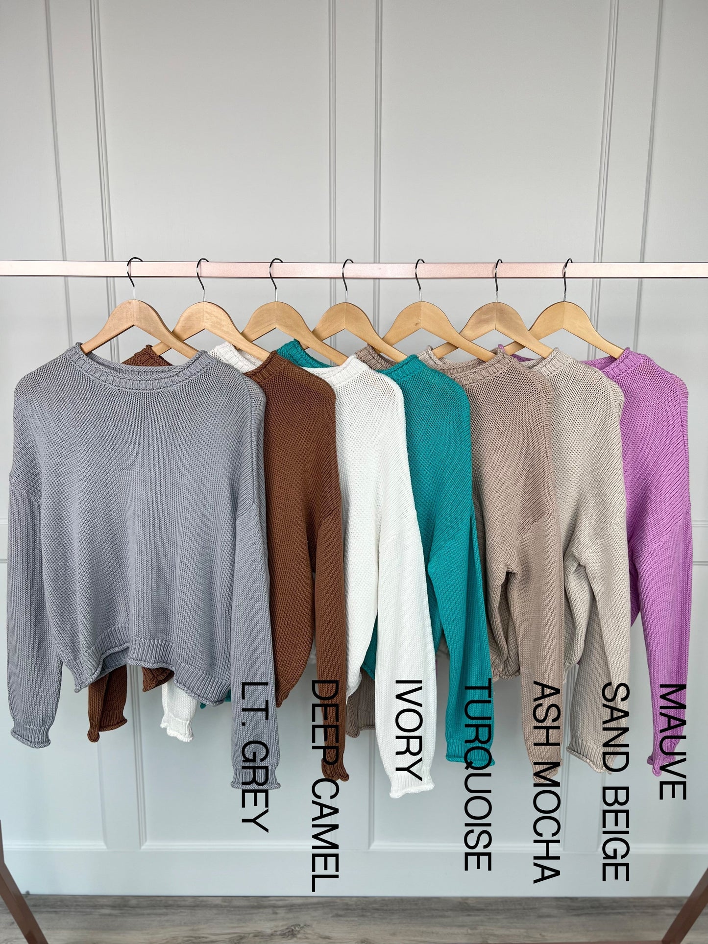Ideal Life Juniors Ribbed Collar Sweater