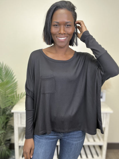 Lets Travel Women's Soft Relaxed Long Sleeve Top