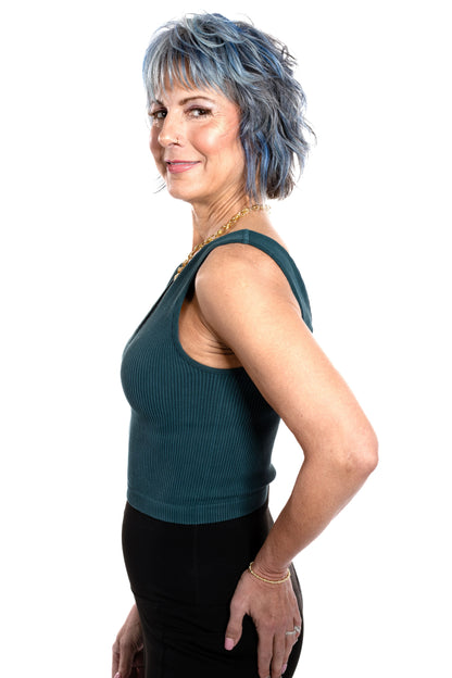 Women's Round Neck Ribbed Bralette