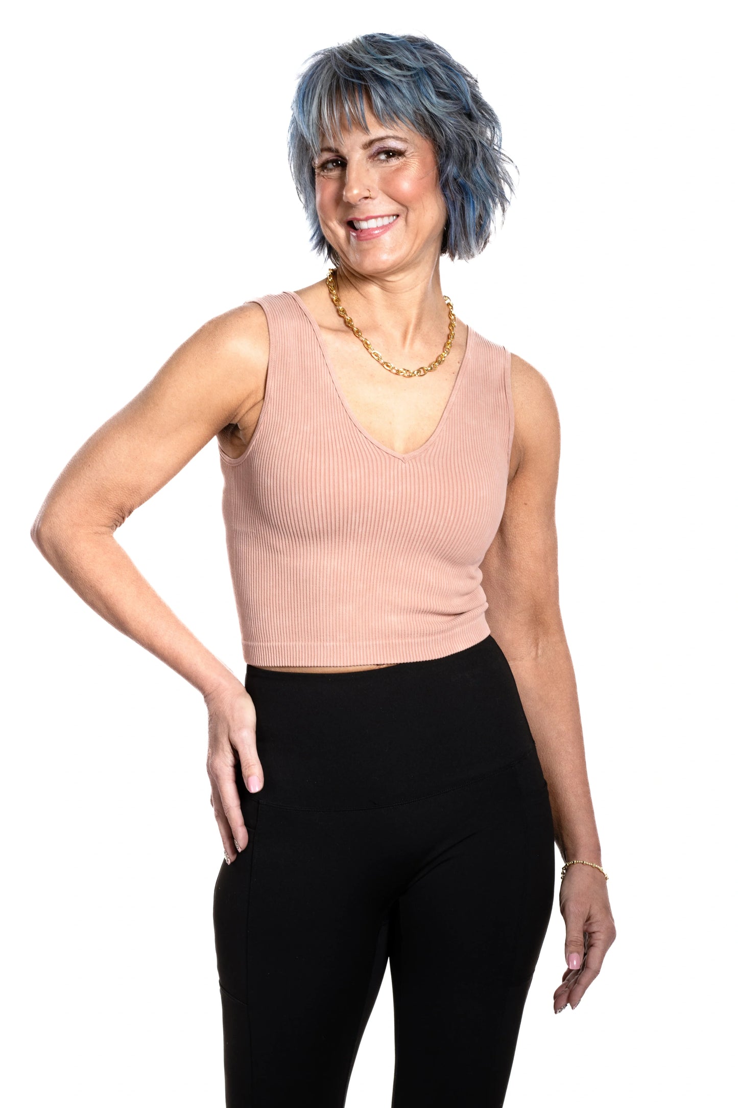 Women's Round Neck Ribbed Bralette