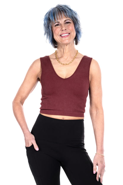 Women's Round Neck Ribbed Bralette
