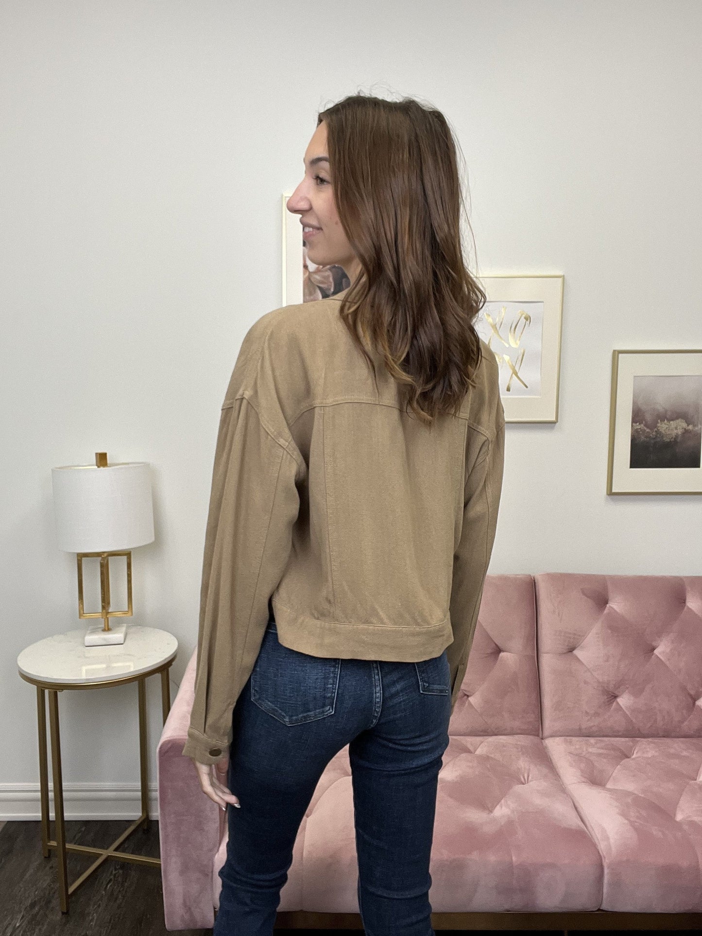 Cream Of The Crop Women's Collared Linen Jacket
