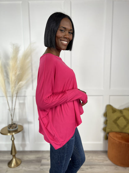 Lets Travel Women's Soft Relaxed Long Sleeve Top