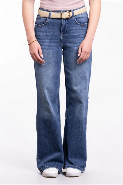 The Shelby High-Rise Wide Leg Tummy Control Jeans- Three Inseams