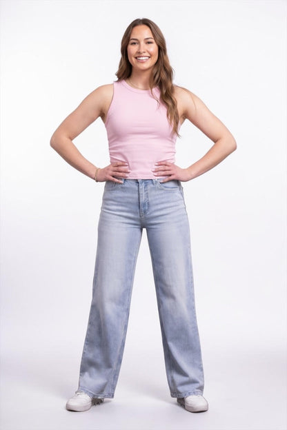 The Felicity High-Rise Tummy Control Wide Leg Denim - Three Inseams