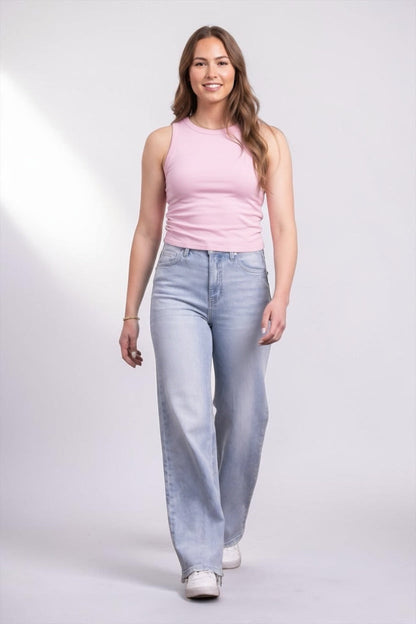 The Felicity High-Rise Tummy Control Wide Leg Denim - Three Inseams