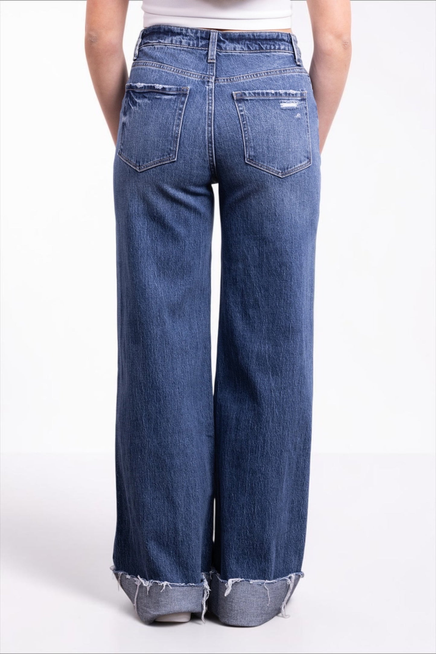 The Naomi Super High-Rise Relaxed Fit Wide Leg Denim