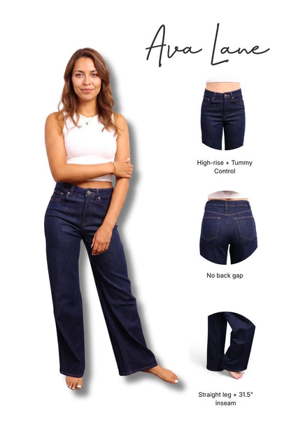 The Julie High-Rise Tummy Control Straight Leg Jeans