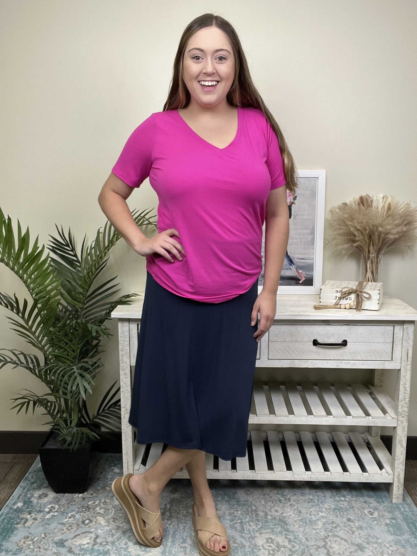 New Addiction Women's A-Line Straight Hemline Skirt