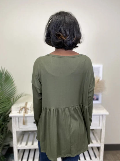 Super Fine Women's Baby Doll Long Sleeve Top