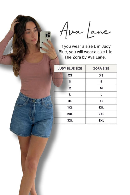 The Zora Mid To High-Rise Tummy Control Denim Shorts - Two Inseams