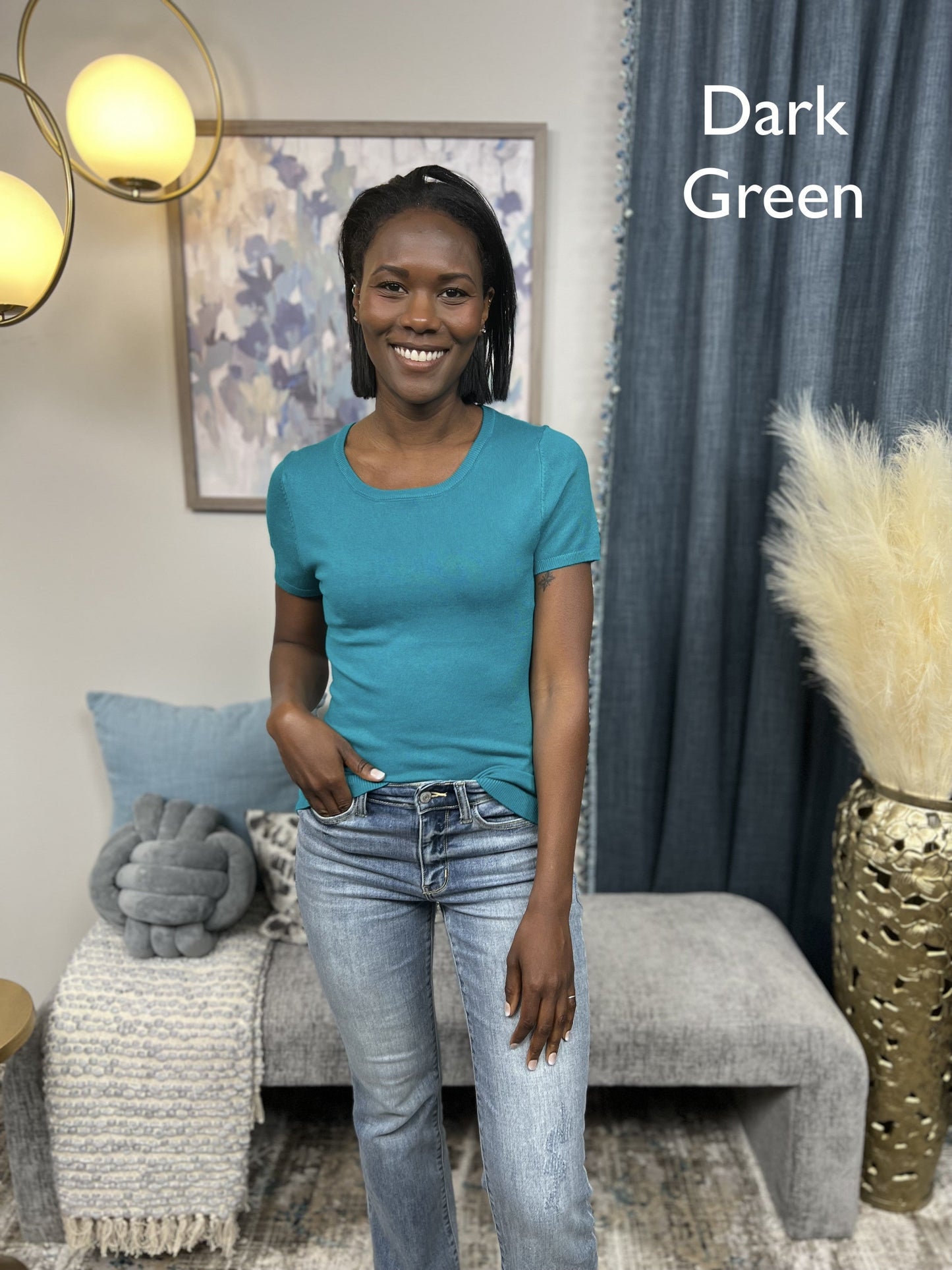 Pay It Forward Women's Soft Knit Short Sleeve Sweater Top