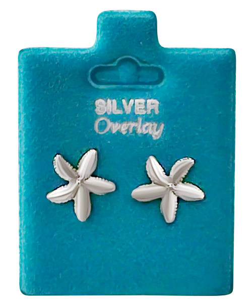Made In USA Bumpy Starfish Stud Earrings Gold or Silver
