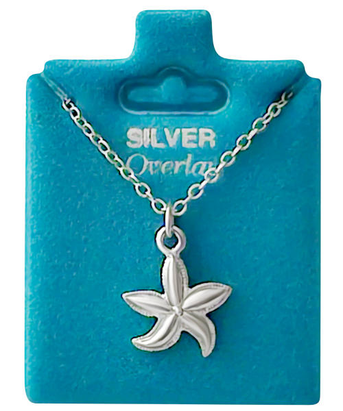 Made In USA Polished Starfish Necklace Gold or Silver