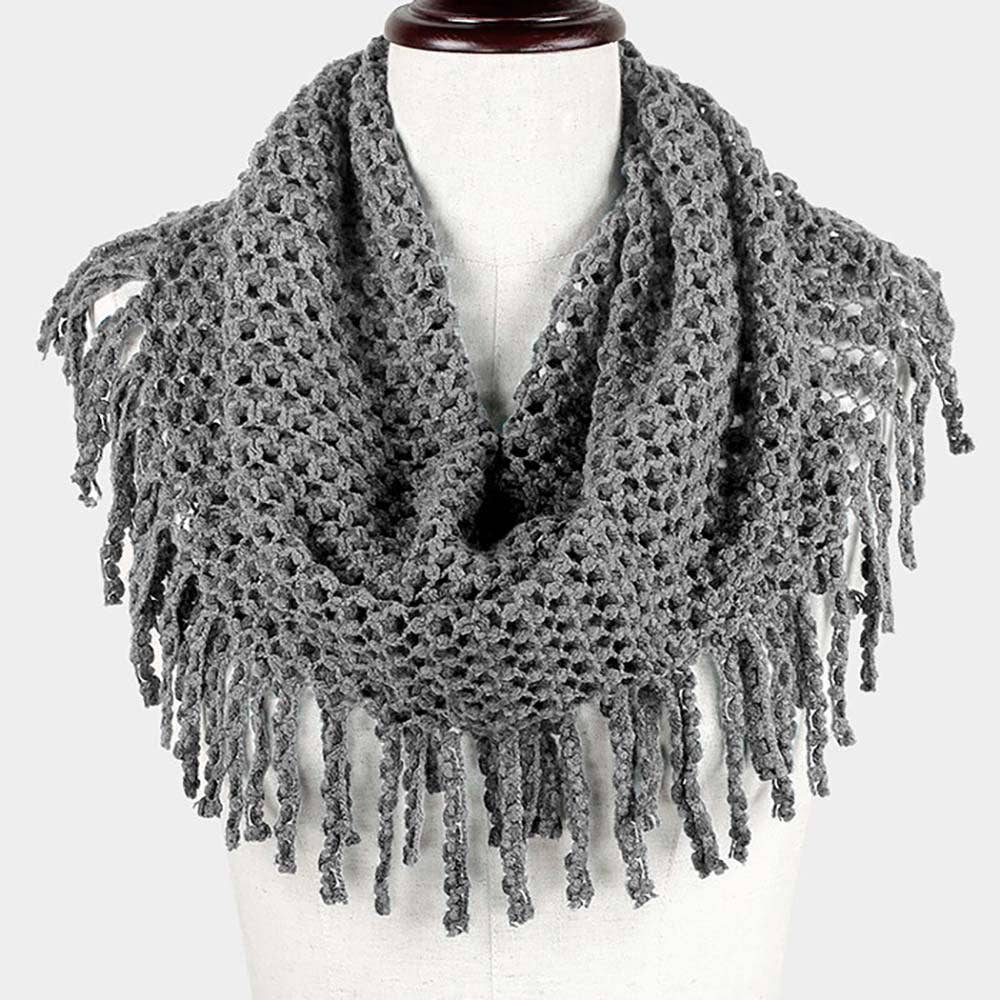 Mini Tube Fringe Scarf