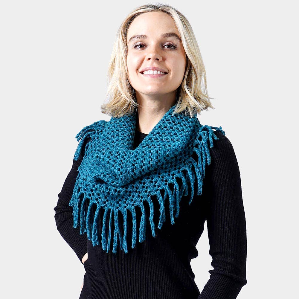 Mini Tube Fringe Scarf