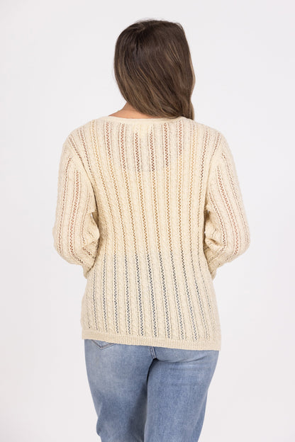 Lightweight Women's Button Down Sweater Cardigan