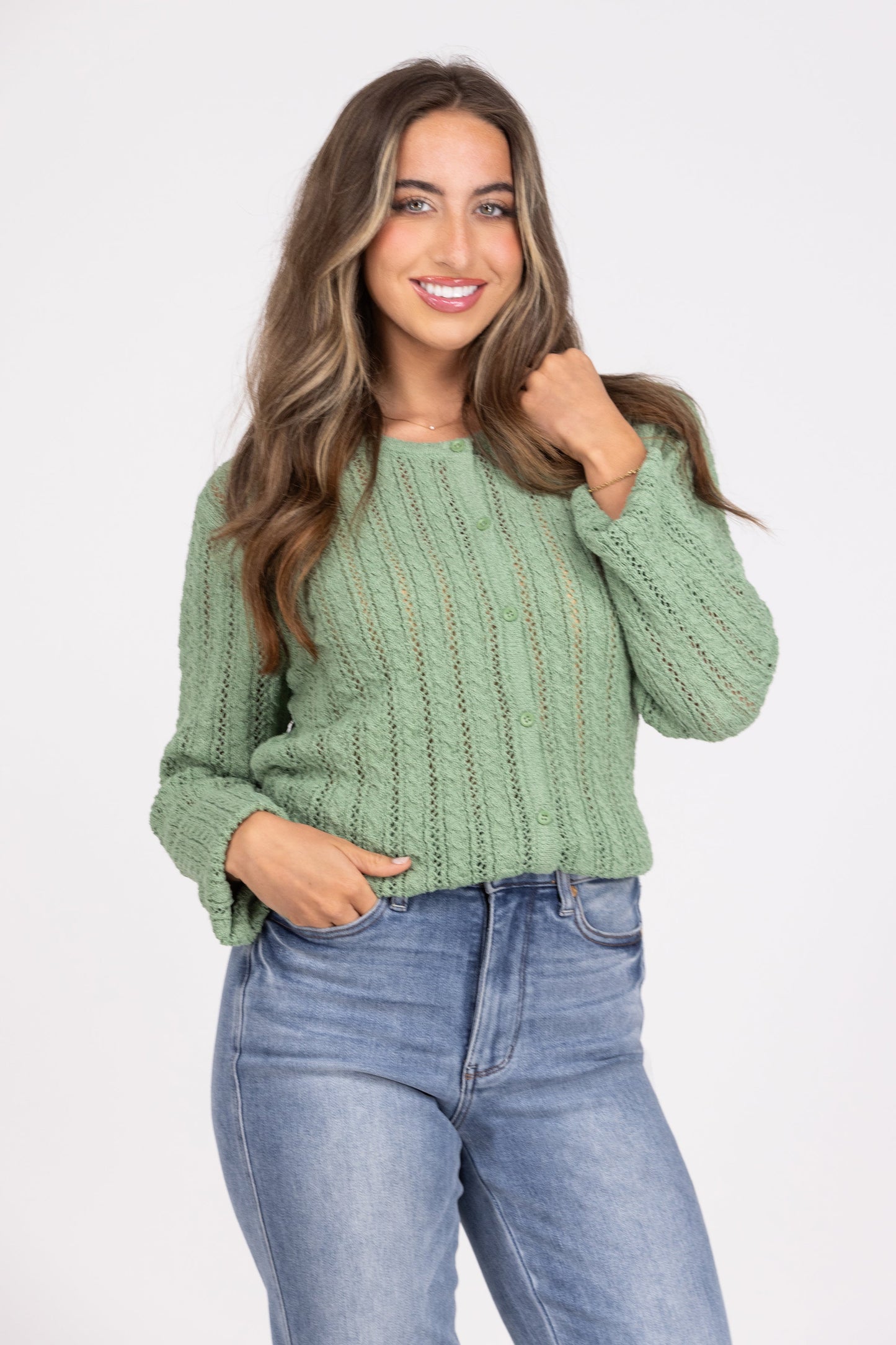 Lightweight Women's Button Down Sweater Cardigan