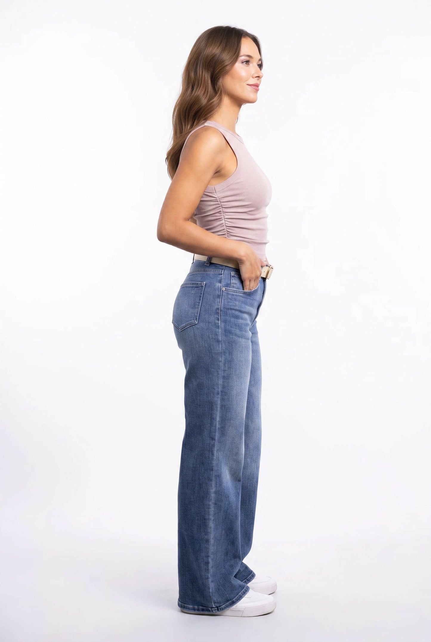 The Shelby High-Rise Wide Leg Tummy Control Jeans- Three Inseams