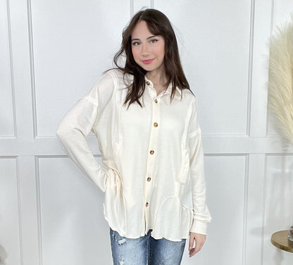 Settle Down Sweetheart Women's Button Down Shacket