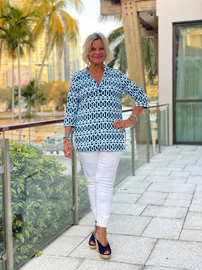 MELINA BLUE TUNIC
