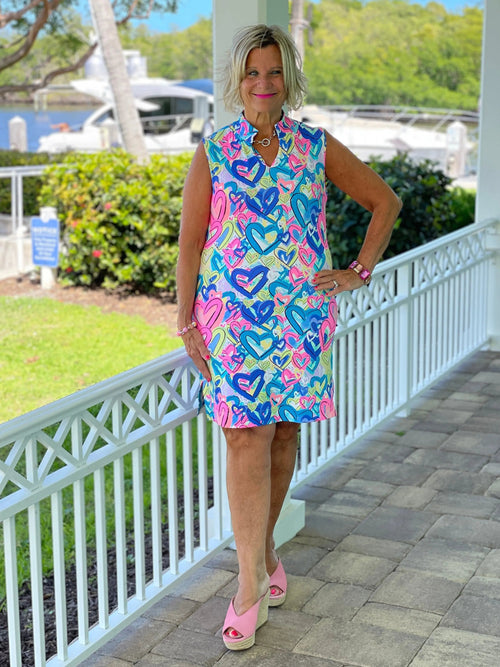 SECRET LOVE HEARTS COLLAR DRESS