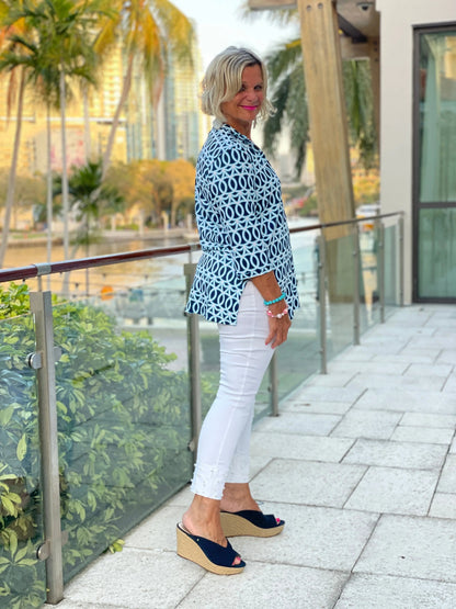MELINA BLUE TUNIC