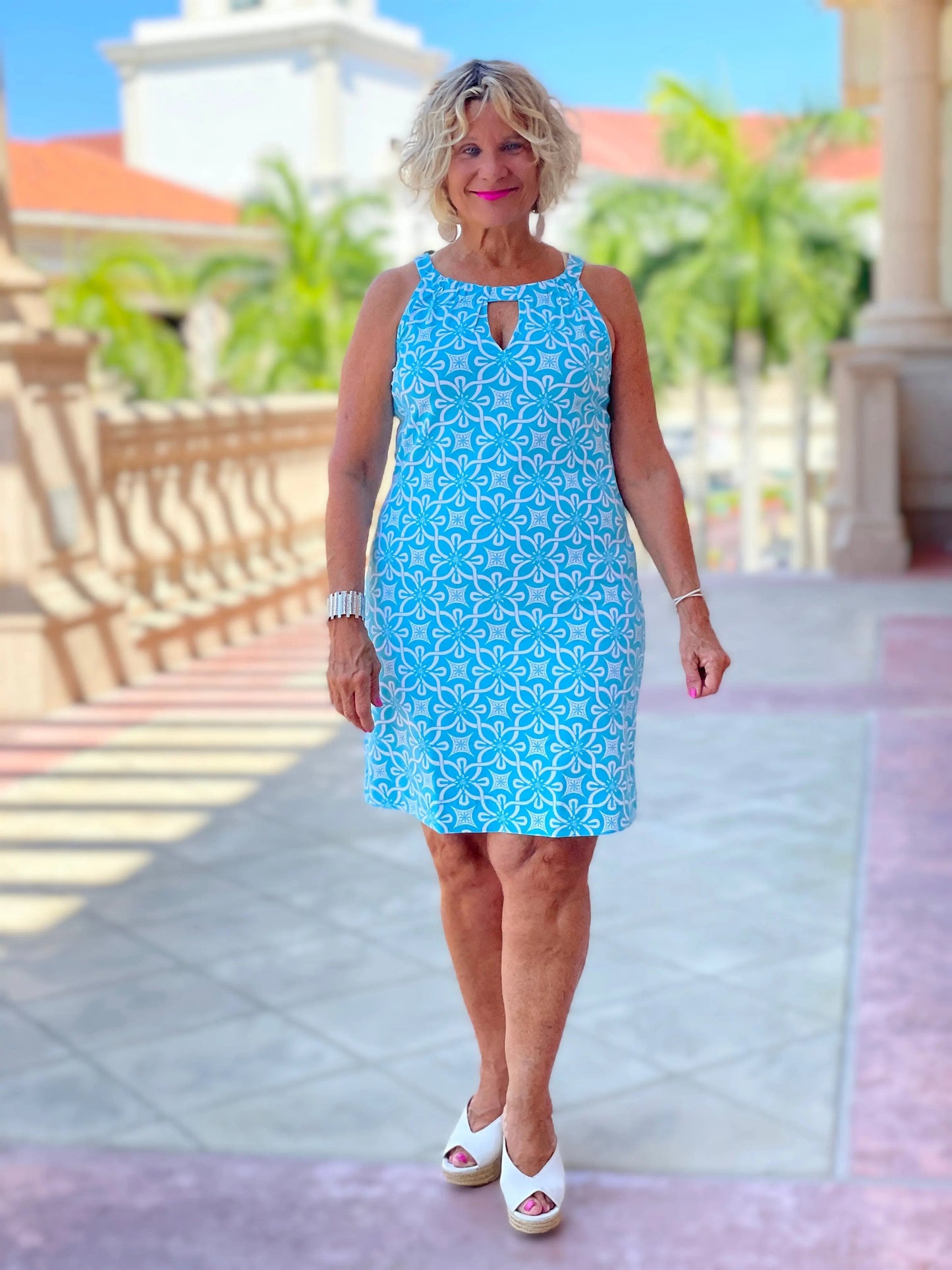 OCEAN MILE KEYHOLE DRESS