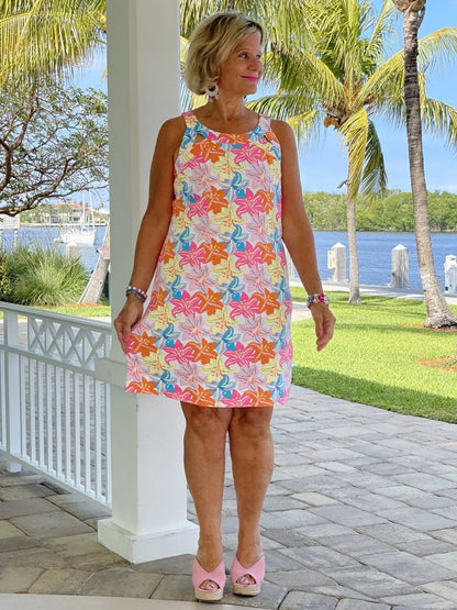 PALM BEACH GARDEN HALTER DRESS