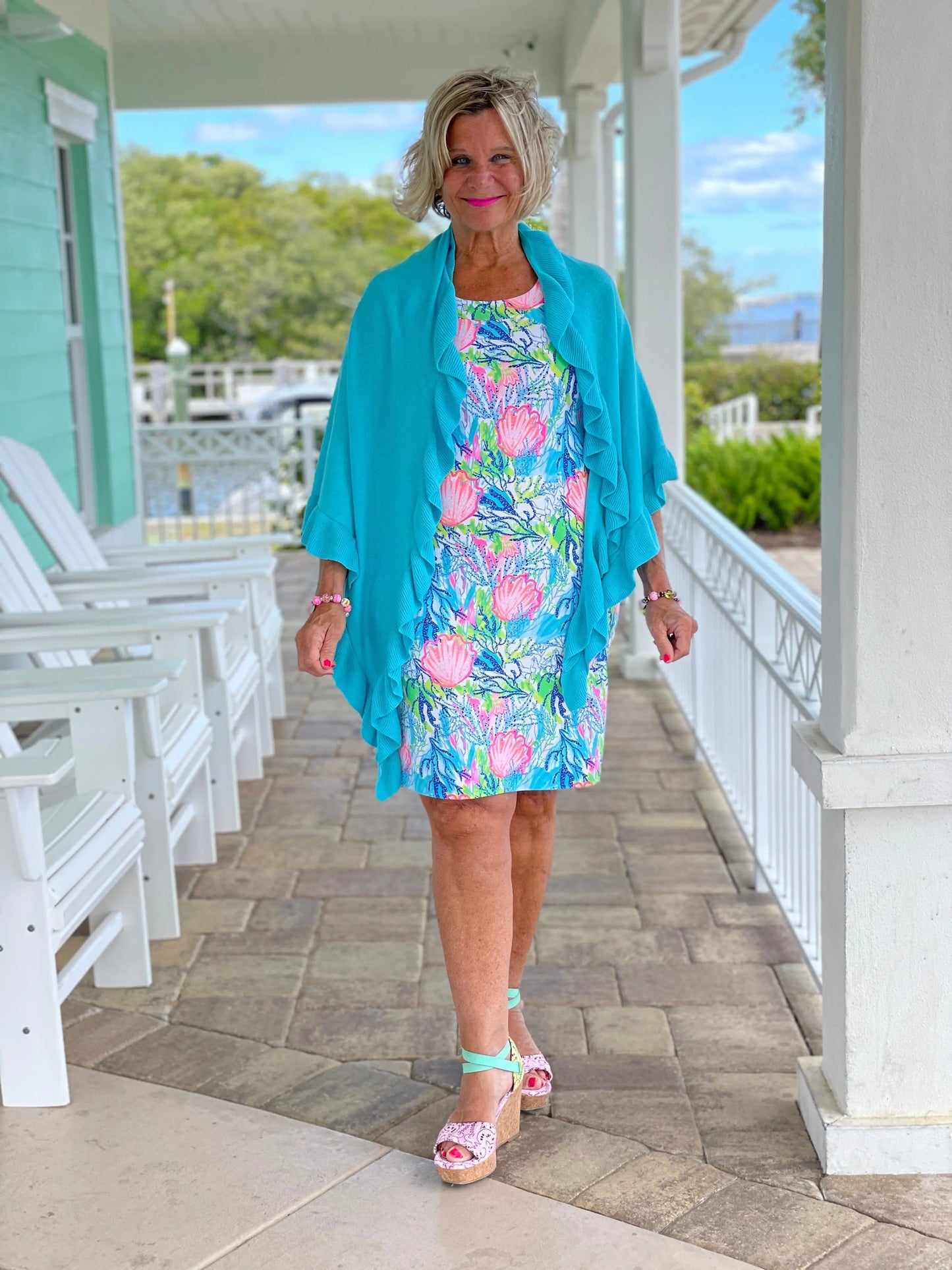 SEASHELL HALTER DRESS