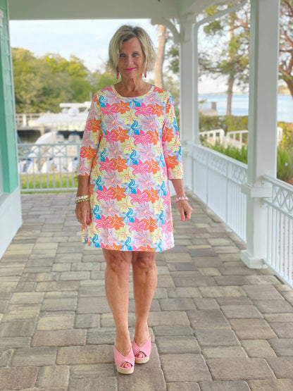PALM BEACH GARDEN SLEEVE DRESS