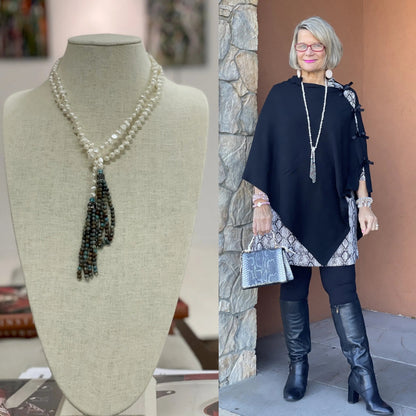 Santa Fe Aqua Lariat Necklace