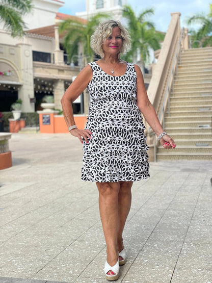 SANDBAR LAYERED RUFFLE DRESS