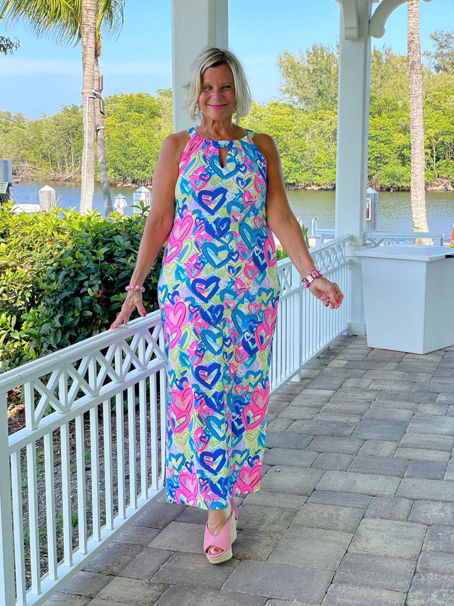SECRET LOVE HEARTS KEYHOLE MAXI