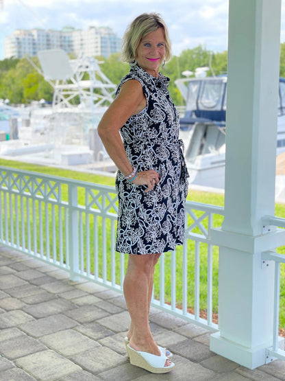 NAUTICAL LANE COLLAR DRESS