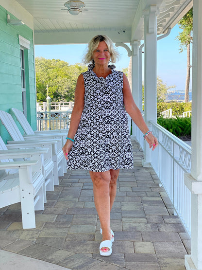 NAPLES DAY RUFFLE DRESS
