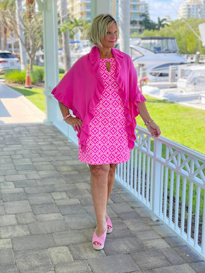 PINK DIAMONDS KEYHOLE DRESS