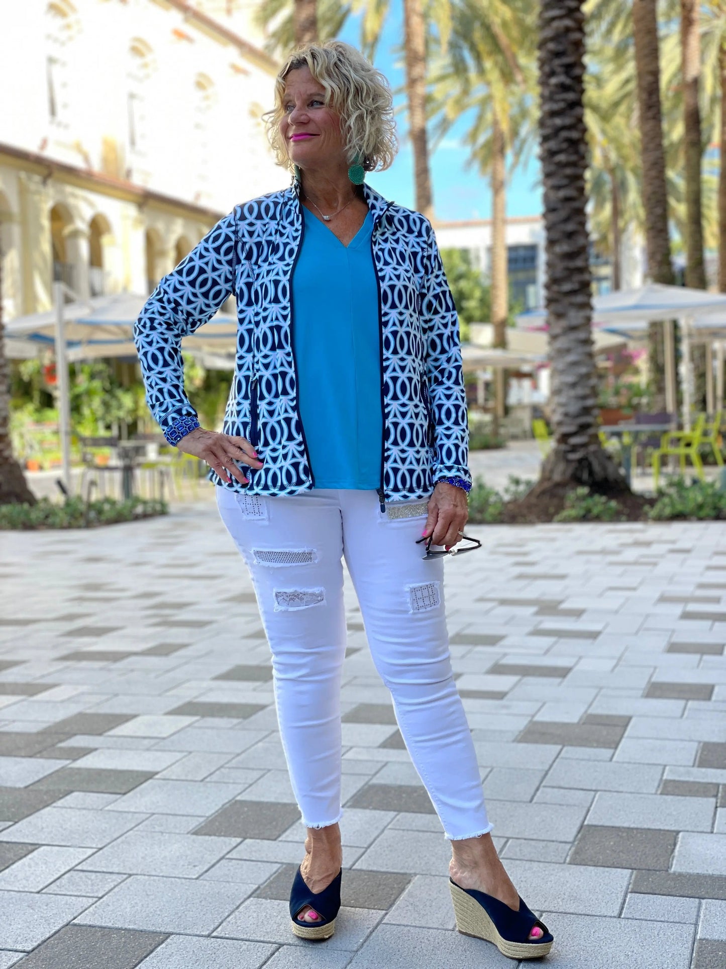 MELINA BLUE FULL ZIPPER