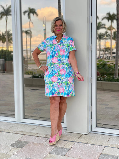 SEASHELL SHORT SLEEVE DRESS