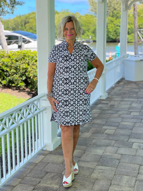 NAPLES DAY SHORT SLEEVE DRESS