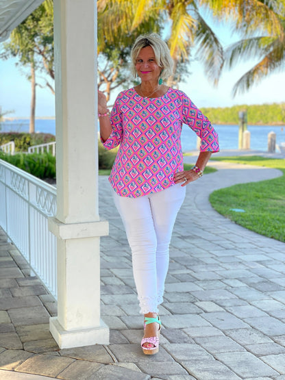 PALM TREE SIESTA ASYMMETRIC TOP