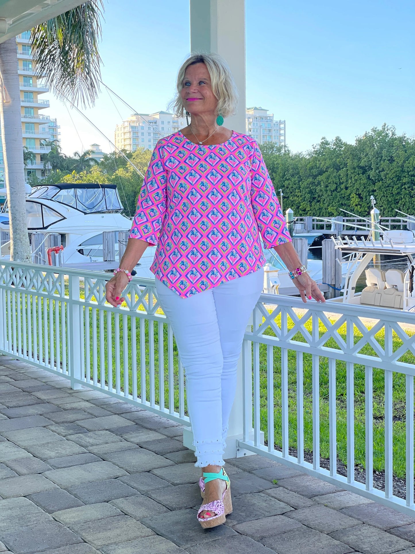 PALM TREE SIESTA ASYMMETRIC TOP