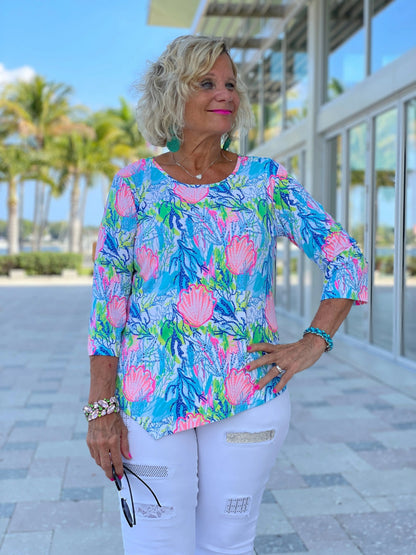 SEASHELL BEACH  ASYMMETRIC TOP