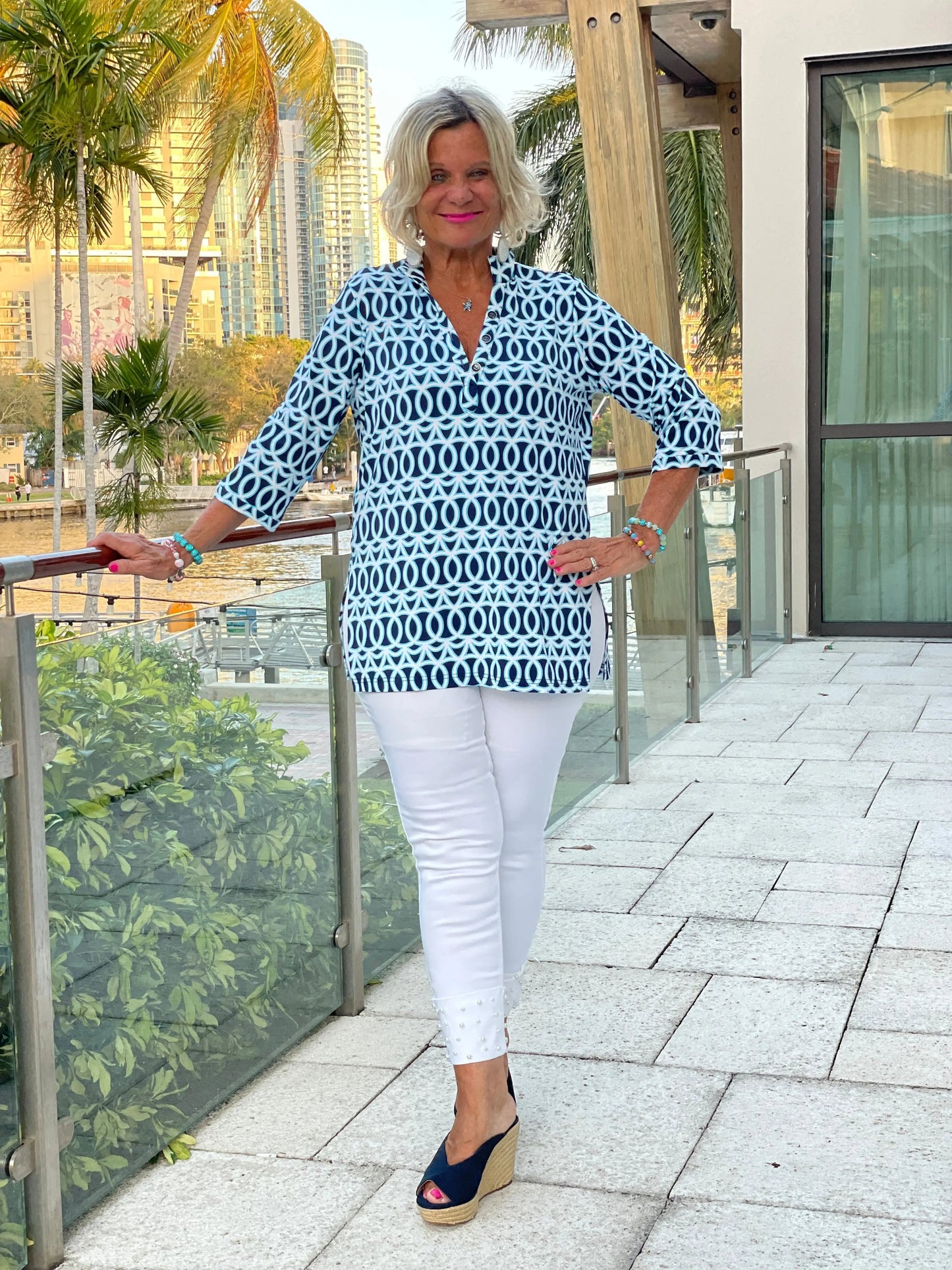 MELINA BLUE TUNIC