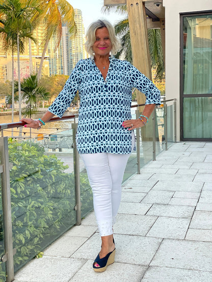 MELINA BLUE TUNIC