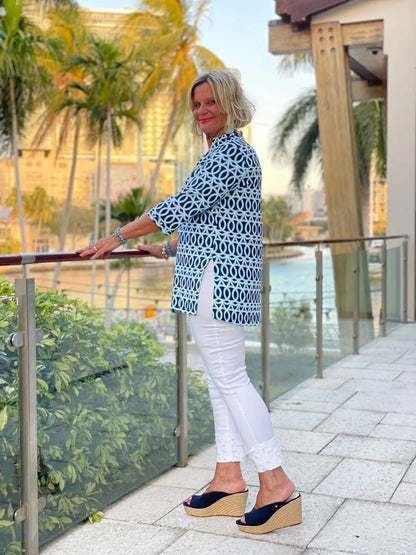 MELINA BLUE TUNIC