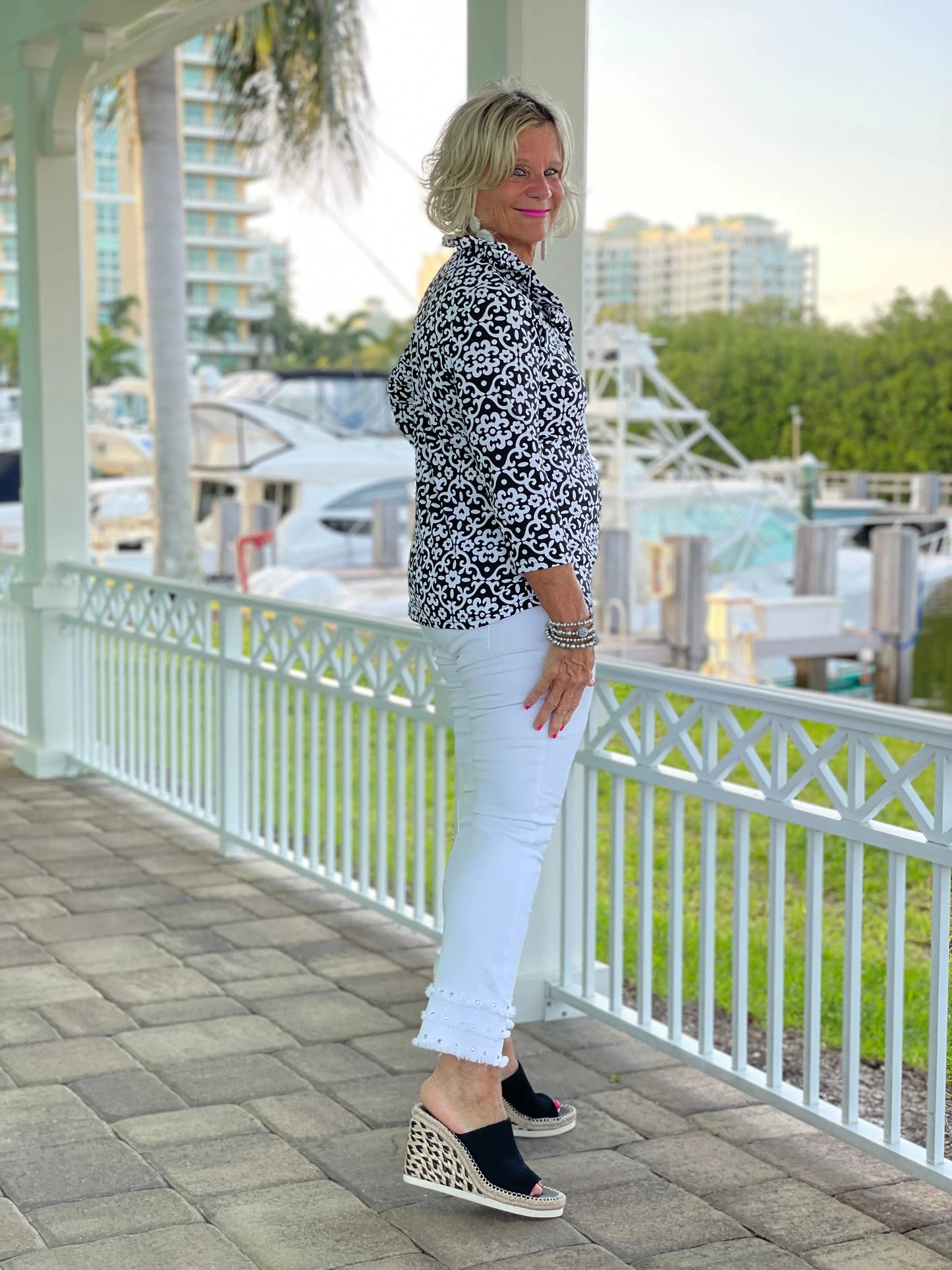 NAPLES DAY RUFFLE TOP