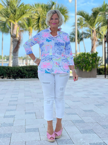 POST CARDS OFLOVE 3/25 RUFFLE TOP