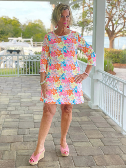 PALM BEACH GARDEN SLEEVE DRESS