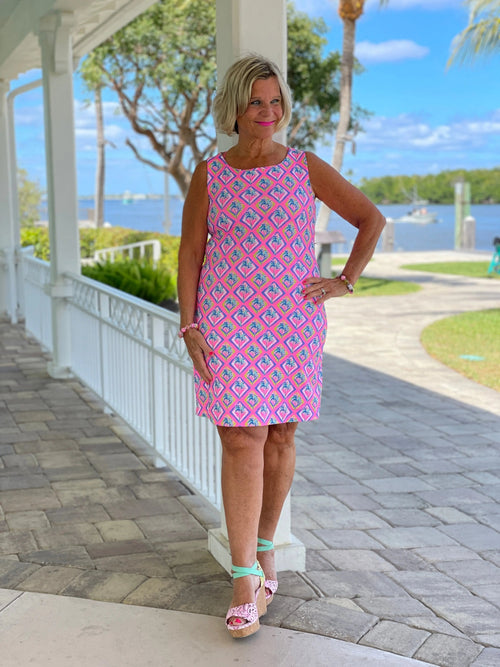 PALM TREE SIESTA SHIFT DRESS